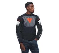 Dainese - Air Fast Tex Jacket, Giacca Moto Estiva, Tessuto QuickDry, Protezioni Morbide su Spalle e Gomiti, Giacca Moto da Uomo, Nero/Grigio/Bianco, 56