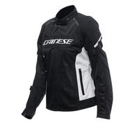 DAINESE - Air Frame 3 Tex Jacket Wmn, Giacca da Moto Estiva in Tessuto, con Fodera Antivento, Donna, Nero/Bianco/Bianco, 44