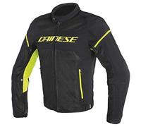 Dainese Air Frame D1 Tex Jacket, Giacca Moto Estiva, Nero/Bianco/Rosso Fluo, 46