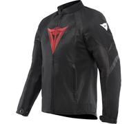 Dainese - Air Graphics Tex Jacket, Giacca Moto Estiva, Ventilata e Leggera, con Protettori Morbidi su Spalle e Gomiti, Man, Nero/Diamante Rosso, 56