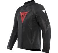 Dainese - Air Graphics Tex Jacket, Giacca Moto Estiva, Ventilata e Leggera, con Protettori Morbidi su Spalle e Gomiti, Man, Nero/Diamante Rosso, 52