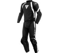 Dainese Avro 4, tuta in pelle 2 pezzi. 104 male Nero Opaco/Nero Opaco/Bianco