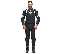 DAINESE Avro 4 Tuta in pelle da moto in 2 pezzi, nero/bianco, 46