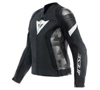 Dainese Giacca in pelle donna Avro 5 Nero/Nero/Bianco Taglia 44