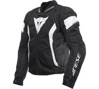 Dainese - Avro 5 Tex Jacket, Giacca Moto in Tessuto, con Protezioni su Spalle, Man, Nero/Bianco/Nero, 54