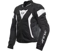 Dainese - Avro 5 Tex Jacket, Giacca Moto in Tessuto, con Protezioni su Spalle, Man, Nero/Bianco/Nero, 52