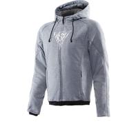 Dainese Bovisa Felpa con cappuccio e zip da moto, grigio, taglia 62 per maschi