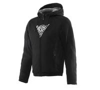 DAINESE - Bovisa Safety Hoodie Full Zip, Felpa con Zip e Cappuccio, Fodera Interna in Pile, Uomo, Nero/Bianco, 62