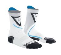 DAINESE CALZE MOTO DRY MID SOCKS TRASPIRANTI WHITE BLACK BLUE