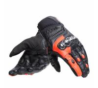 DAINESE CARBON 4 - GUANTI MOTO CORTI IN PELLE UOMO ROSSO FLUO NERO