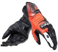 Guanto Lungo CARBON 4 LONG LEATHER Nero Rosso Fluo - DAINESE - UE: M