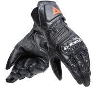 DAINESE - Carbon 4 Long Lady Gloves, Guanti Moto Lunghi in Pelle, Sportivi, Protezioni sulle Nocche in Carbonio, Donna, Nero/Nero/Bianco, M