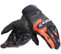 Dainese Carbon 4 Short Guanti Moto, nero/rosso, Taglia S