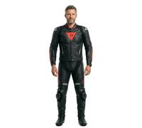 Dainese Demon Sprint Tuta in pelle da motociclista a due pezzi, nero/bianco/rosso, Taglia 60