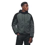 Dainese - Daemon-X Safety Hoodie Full Zip, Felpa Moto in Tessuto, Protezioni su Spalle e Gomiti, Giacca Moto da Uomo, Verde/Nero, 52