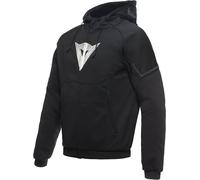 Dainese - Daemon-X Safety Hoodie Full Zip, Felpa Moto in Tessuto, Protezioni su Spalle e Gomiti, Giacca Moto da Uomo, Nero/Bianco, 52