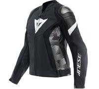 Dainese Giacca in pelle donna Avro 5 Nero/Nero/Bianco Taglia 44