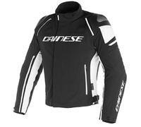 Dainese Racing 3, Giacca in tessuto D-Dry 44 male Nero/Nero/Bianco