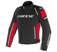 Dainese Racing 3 D-Dry Giacca moto in tessuto, nero-rosso, taglia 48