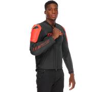 DAINESE DAINESE - Giacca Racing 5 Leather Nero / Nero / Rosso-Fluo 46