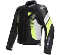Dainese Super Rider 2 Absoluteshell Giacca tessile moto, nero-bianco-giallo, taglia 60