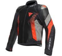 DAINESE DAINESE - Giacca Super Rider 2 Absoluteshell Nero / Dark Gull Gray / Fluo Rosso 56