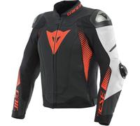 Giacca Pelle SUPER SPEED 4 Nero Rosso fluo - DAINESE - AN: 50