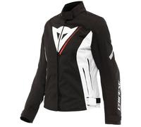 Dainese Veloce D-Dry Giacca tessile da donna, nero-bianco-rosso, taglia 46 per donne