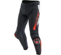 Pantaloni Moto Pelle Uomo Dainese SUPER SPEED Perforata Black/White/Red-Fluo Taglia:44