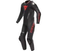 Dainese Demon Sprint, tuta in pelle 1pz. 54 male Nero/Rosso Fluo