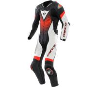 DAINESE DAINESE - Tute Laguna Seca 6 Perf 1 PC Nero / Bianco / Rosso Fluo 54