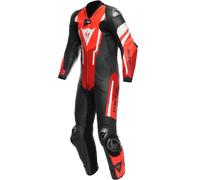 DAINESE DAINESE - Tute Misano 3 Professional Estiva D-Air Nero / Rosso / Fluo-Rosso 48
