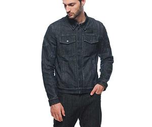 Dainese - Denim Tex Jacket, Giacca Jeans da Moto, Tessuto in Denim, Protezioni Morbide su Spalle e Gomiti, Giacca Moto da Uomo, Blu, 60