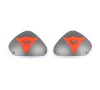 Dainese - Dets Aluminum Shoulder Plates, Protezioni Spalle Moto in Alluminio, Protezioni di Ricambio per Tuta Moto, Unisex, Aluminio/Rosso Fluo, N