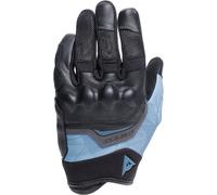 DAINESE - Ermex Gloves, Guanti Moto Estivi da Donna, Traspiranti con Inserti in Mesh, Protezioni Rigide sulle Nocche, Rinforzi in Pelle, Touchscreen, L, Nero e Blu