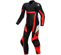 DAINESE Gen-Z Abito in pelle perforata monopezza per bambini, nero/rosso, 164