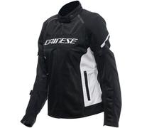 Dainese - Air Frame 3 Tex Jacket Wmn, Giacca da Moto Estiva in Tessuto, con Fodera Antivento, Donna, Nero/Bianco/Bianco, 42