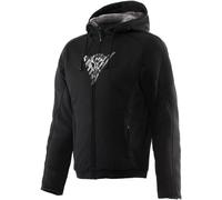 DAINESE - Bovisa Safety Hoodie Full Zip, Felpa con Zip e Cappuccio, Fodera Interna in Pile, Uomo, Nero/Bianco, 60
