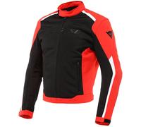 Dainese Hydraflux 2 Air D-Dry Jacket, Giacca Moto Estiva Con Fodera Impermeabile Removibile, Uomo, Nero/Rosso Lava, 48