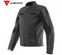 DAINESE GIACCA IN PELLE MOTO UOMO RAZON 2 LEATHER JACKET NERO CON PROTEZIONI