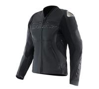 DAINESE GIACCA PELLE MOTO RACING 5 DONNA NERA