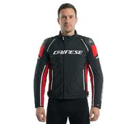 Dainese Racing 3 D-Dry S26 Giacca tessile da motocicletta, nero/rosso, Taglia 46