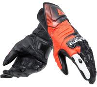 Dainese Carbon 4, guanti lunghi S male Nero/Rosso Fluo/Bianco