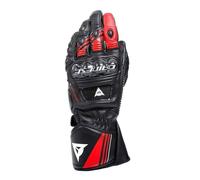 DAINESE GUANTI MOTO PELLE DRUID 4 LEATH A77 NERO ROSSO LAVA BIANCO