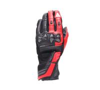 DAINESE GUANTI MOTO PELLE DRUID 4 LEATH A77 NERO ROSSO LAVA BIANCO