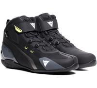 Dainese Herian D-WP scarpe da moto impermeabili, nero/giallo neon, Taglia 46