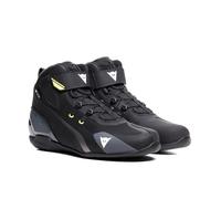 Dainese - Herian D-WP Shoes, Scarpe da Moto Waterproof, Uomo, Nero/Bianco/Giallo-Fluo, 43