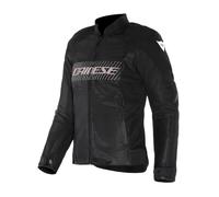 DAINESE - Herosphere Air Tex Jacket Wmn, Giacca Moto in Tessuto, Ventilata e Estiva, Donna, Nero/Bianco/Pesca, 48