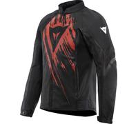 Dainese - Air Graphics Tex Jacket, Giacca Moto Estiva, Ventilata e Leggera, con Protettori Morbidi su Spalle e Gomiti, Man, Nero/Rosso Asfalto, 52
