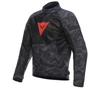 Dainese - Ignite Air Tex Jacket, Giacca Moto Estiva, Tessuto in Mesh, Giacca Moto da Uomo, Protezioni Morbide, Grigio Camo/Nero/Rosso Fluo, 48